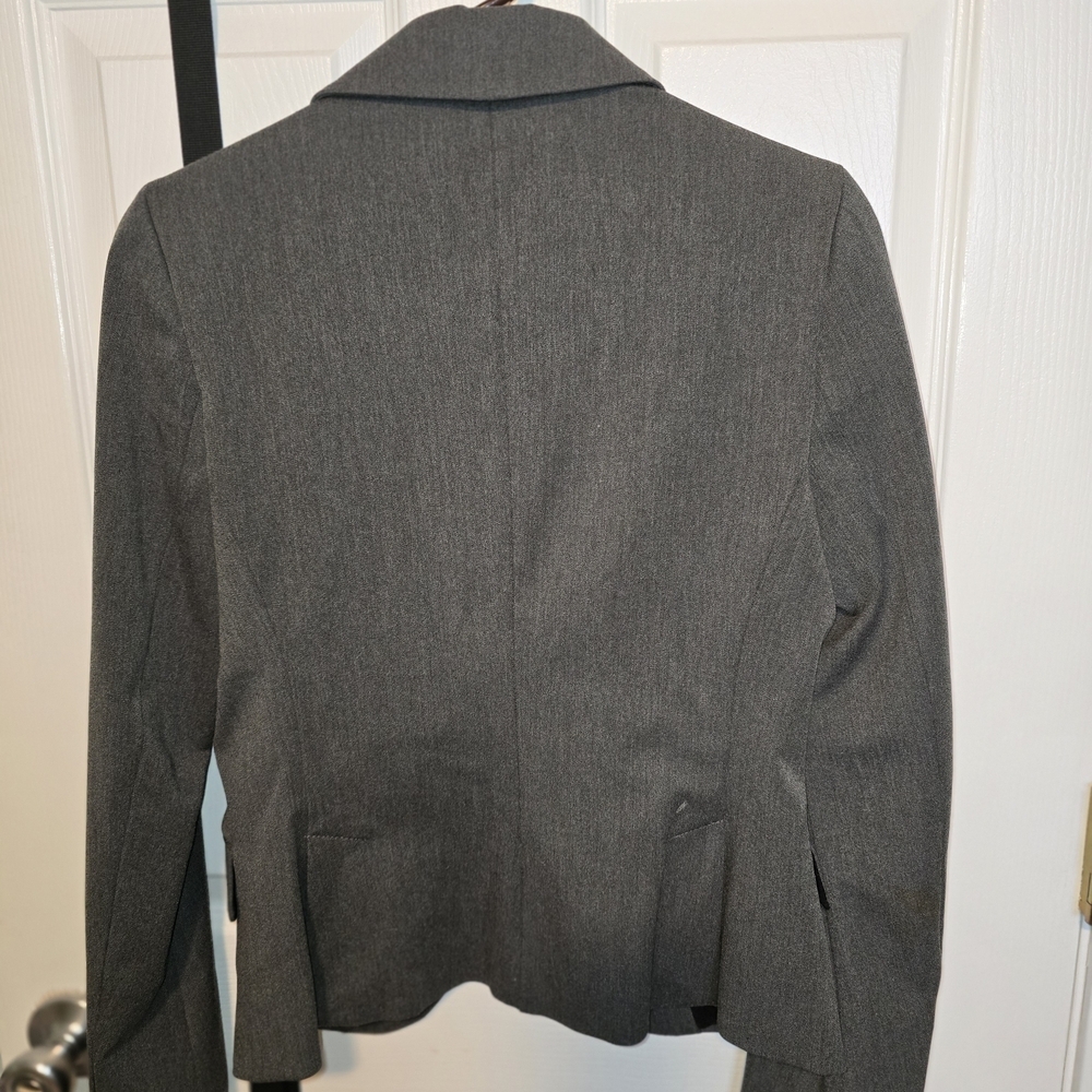 Express Charcoal Tailored Blazer Single Button Closure 6 - Picture 4 of 7